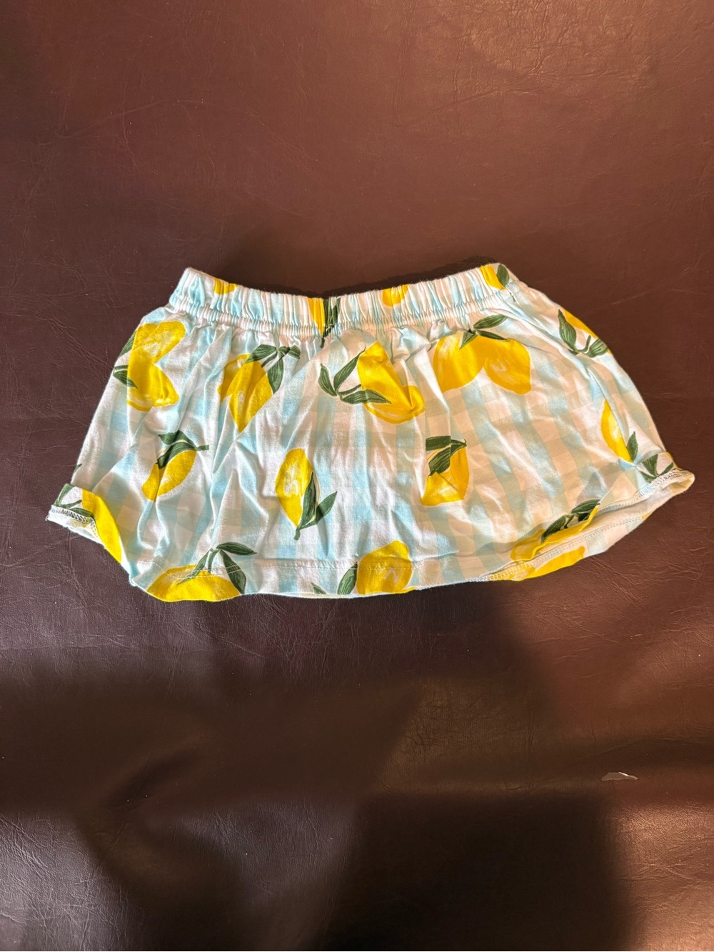 🩷 6 for $20 🩷 Girls Lemon Print Skirted Shorts - Yellow